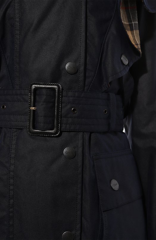 Хлопковая куртка Chloé x Barbour Chloé CHC23SVE90048 Синий  CHC23SVE90048 Фото 5