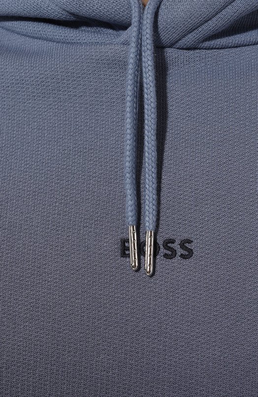 Хлопковое худи BOSS Orange Синий, фото 5