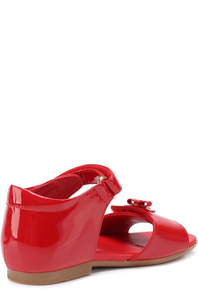 Лаковые босоножки с бантом и подвеской DOLCE & GABBANA красного цвета по цене 23150 руб., арт. 0132/D20045/A1328, фото 3 Лаковые босоножки с бантом и подвеской DOLCE & GABBANA, арт. 0132/D20045/A1328, фото 3