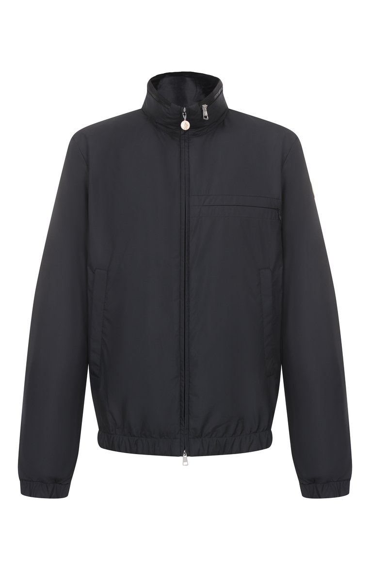 Мужская комбинированная куртка amane MONCLER черного цвета, арт. 1A00144/595ZG | Фото 1 (Длина (верхняя одежда): Короткие; Материал внешний: Синтетический материал; Рукава: Длинные; Материал подклада: Синтетический материал; Кросс-КТ: Легкие; Стили: Кэжуэл; Автоматизация ТО: Проставлено; Автоматизация состава: Проставлено)