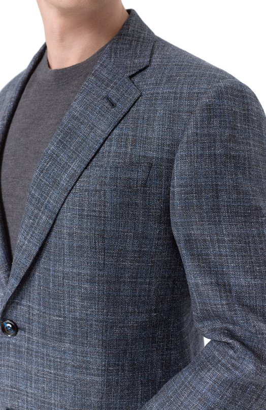Пиджак из шерсти и шелка Giorgio Armani GM000336/TE20037 Серый  GM000336/TE20037 Фото 5