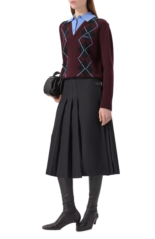 Пуловер из шерсти и кашемира Juun.J JW5X51W04 Бордовый  JW5X51W04 Фото 2