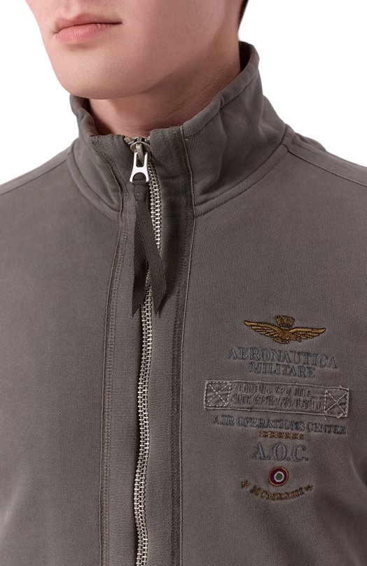 Хлопковая толстовка Aeronautica Militare FE2055UF00665 Серый  FE2055UF00665 Фото 5