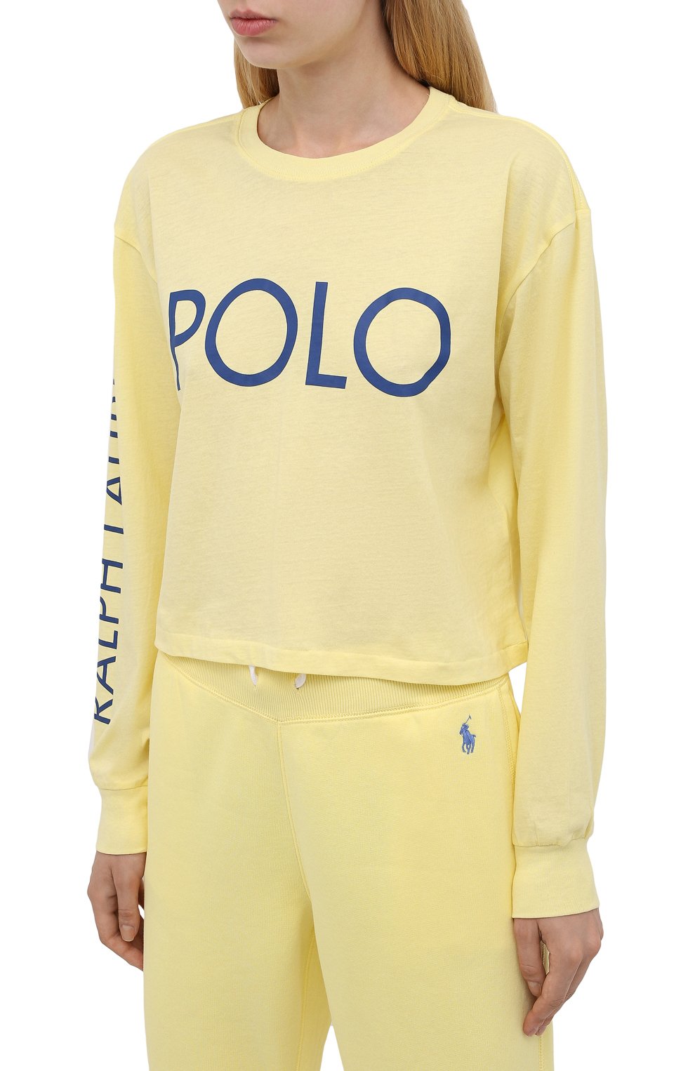 Хлопковый лонгслив POLO RALPH LAUREN желтого цвета по цене 10450 руб., арт. 211843282, фото 3 Хлопковый лонгслив POLO RALPH LAUREN, арт. 211843282, фото 3