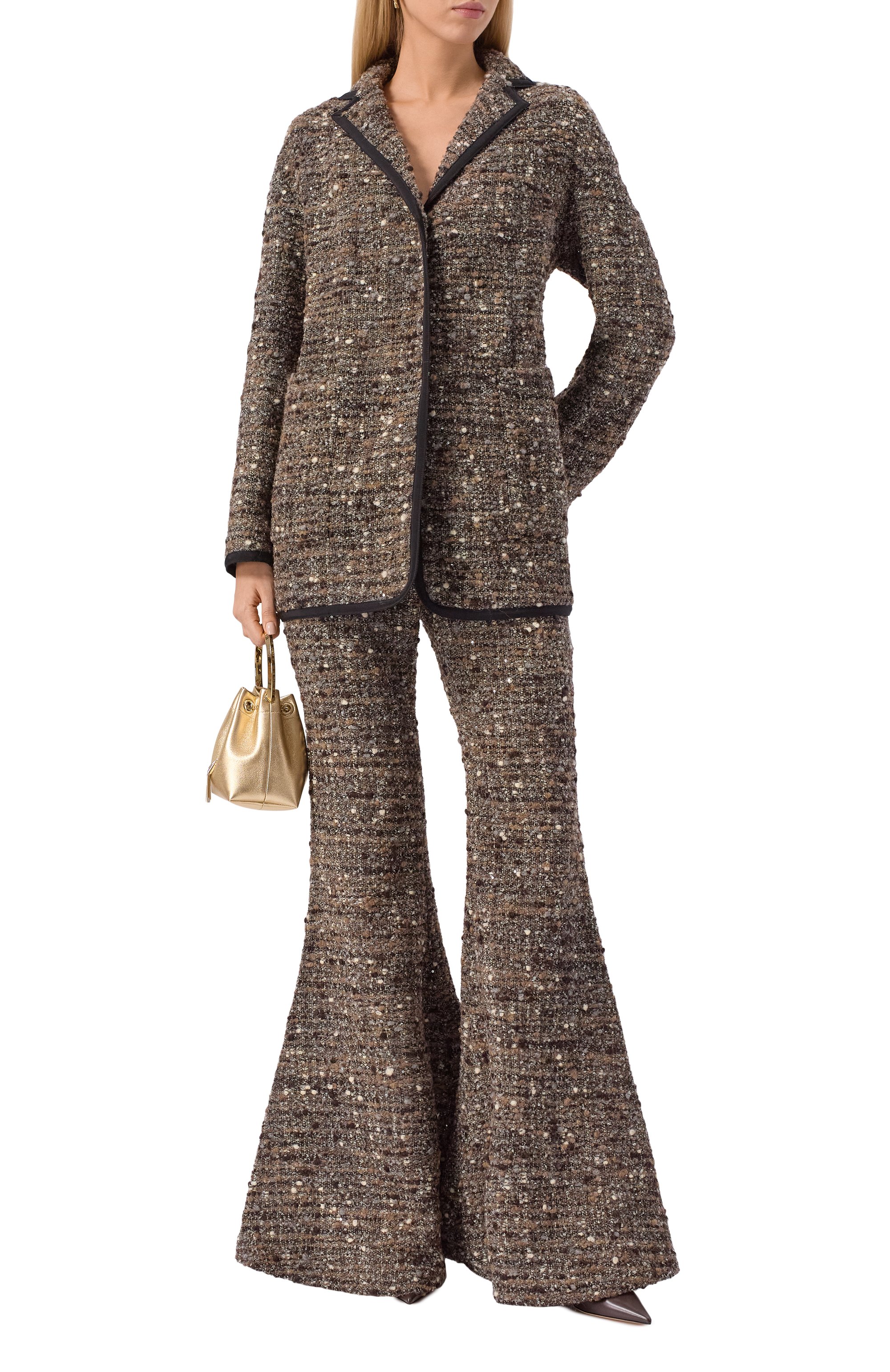 Шерстяной жакет GIAMBATTISTA VALLI коричневого цвета по цене 377500 руб., арт. 25FWSVCA8016/77GR0, фото 2 Шерстяной жакет GIAMBATTISTA VALLI, арт. 25FWSVCA8016/77GR0, фото 2