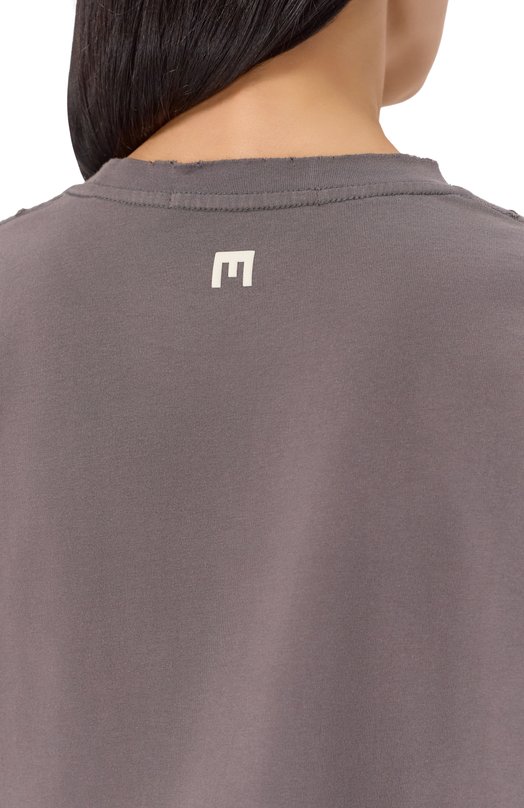 Хлопковый лонгслив Pervert PE25/LS01/63-02 Серый  PE25/LS01/63-02 Фото 5