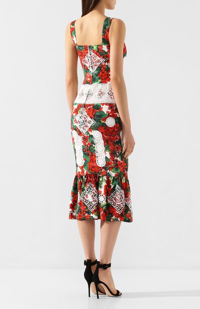 Платье из смеси хлопка и вискозы DOLCE & GABBANA, арт. F6C3MZ/FGMEF, фото 4