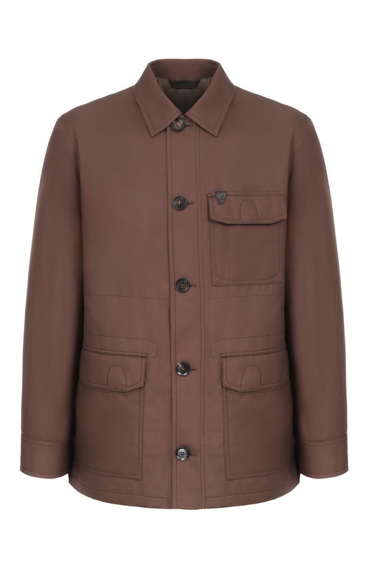 Шелковая куртка Brioni SFQS0L/P0410 Коричневый SFQS0L/P0410