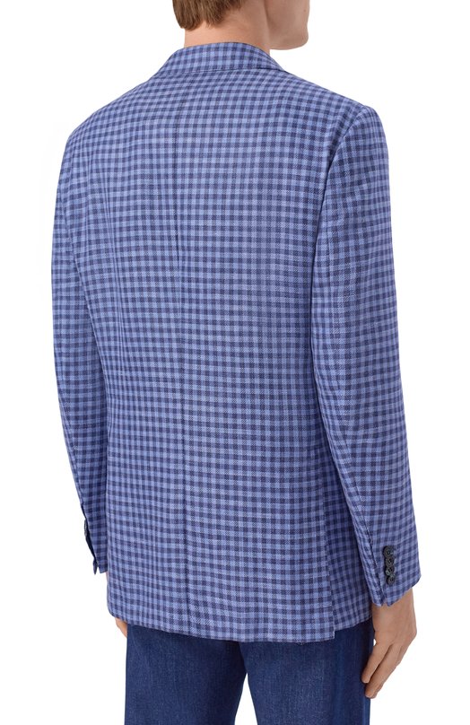 Пиджак из кашемира и шелка Kiton UG81K0639G Синий  UG81K0639G Фото 5