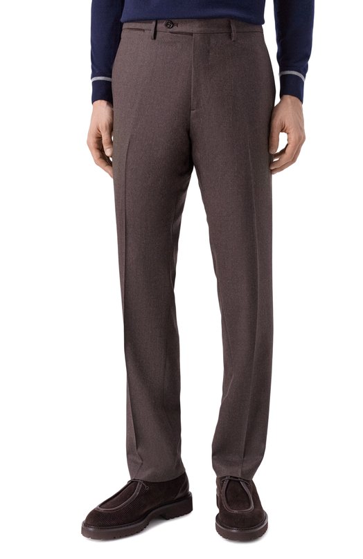 Шерстяные брюки Andrea Campagna SC/1 ALC/FA1386X Коричневый  SC/1 ALC/FA1386X Фото 3