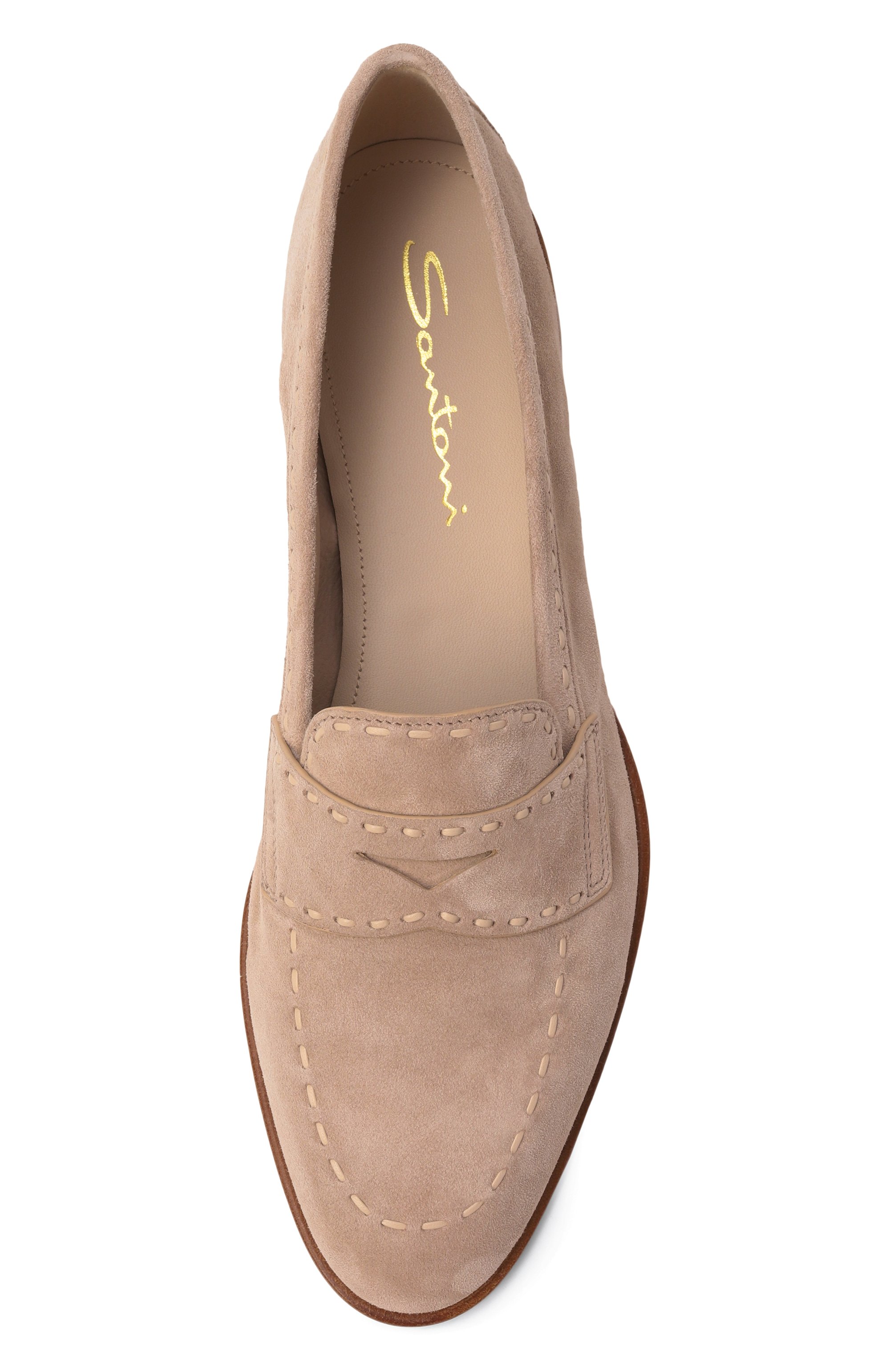 Замшевые пенни-лоферы SANTONI, арт. WUSG72077HAFSHTH, фото 6