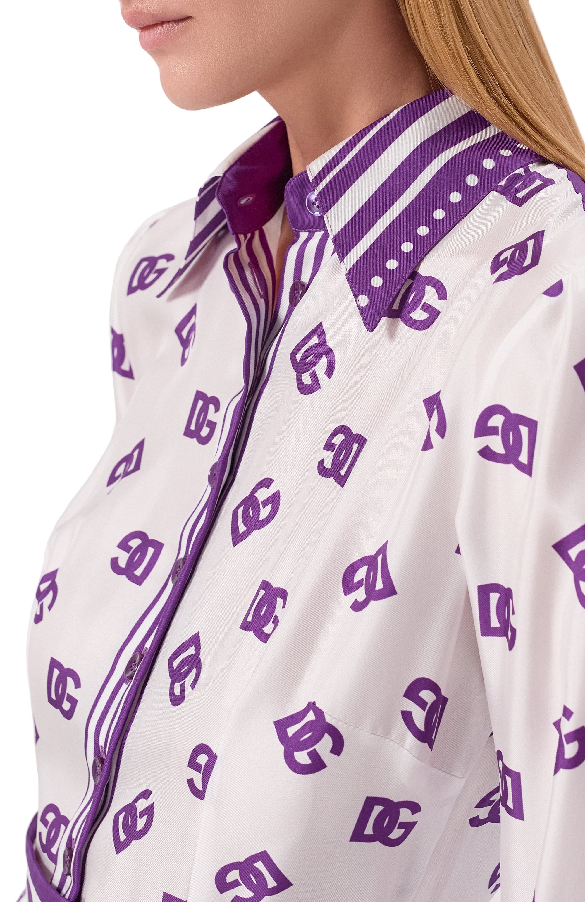 Шелковое платье DOLCE & GABBANA белого цвета по цене 363000 руб., арт. F6TMNT/HI1Z5, фото 4 Шелковое платье DOLCE & GABBANA, арт. F6TMNT/HI1Z5, фото 4