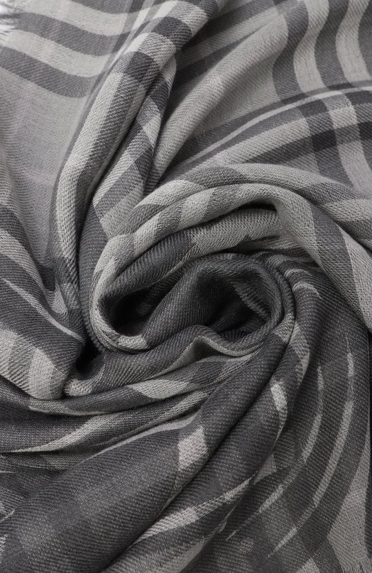 Шарф из шерсти и шелка Burberry 8117903 Серый  8117903 Фото 3