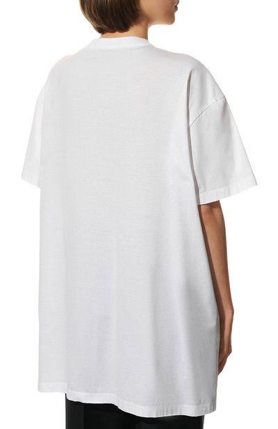 Хлопковая футболка PRADA, арт. 3557A-1Y98-F0009-211, фото 4