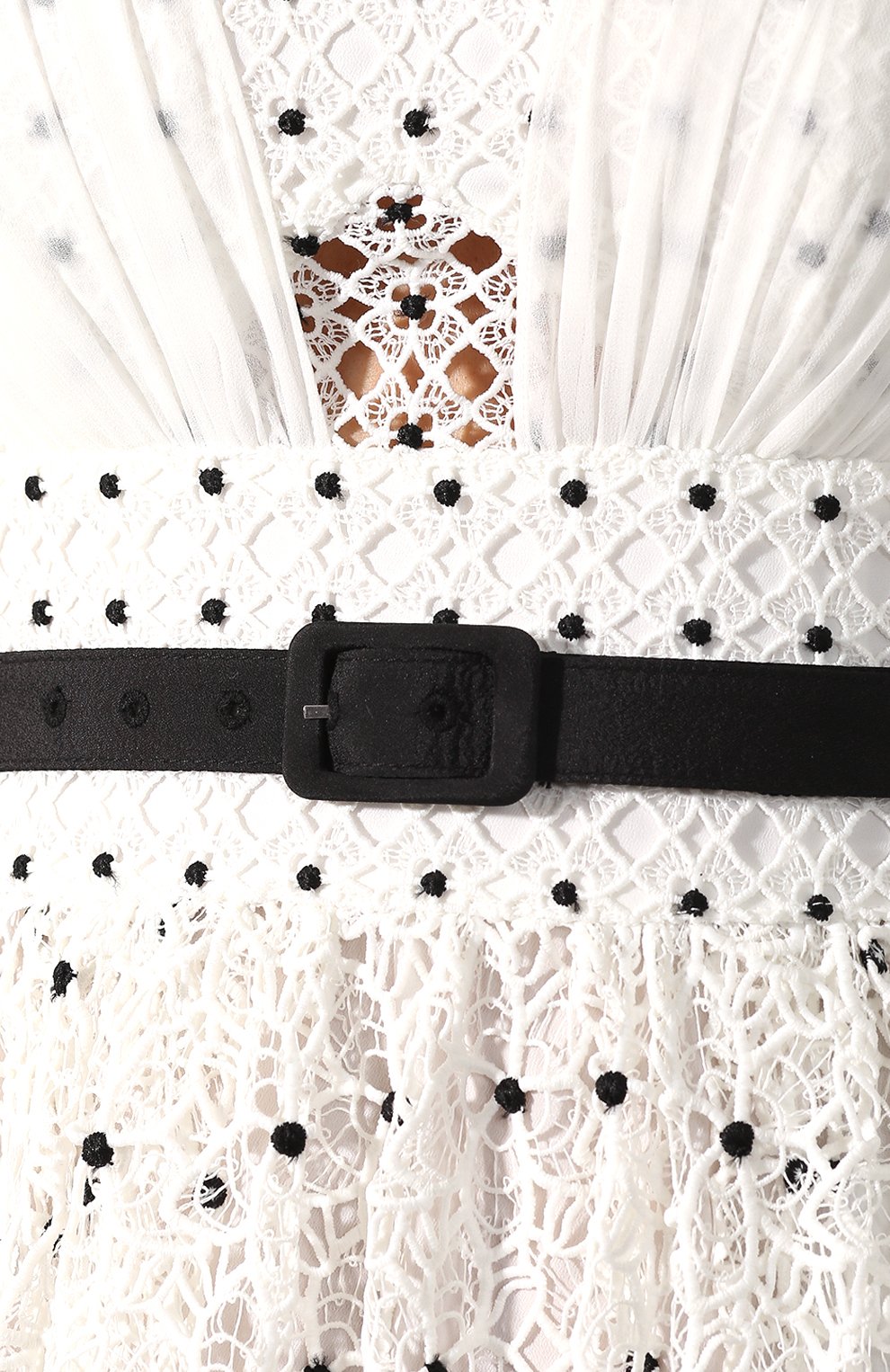 Платье-миди SELF-PORTRAIT белого цвета по цене 39150 руб., арт. SP22-024, фото 5 Платье-миди SELF-PORTRAIT, арт. SP22-024, фото 5