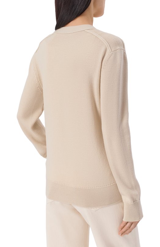 Шерстяной кардиган Burberry 8102690 Бежевый  8102690 Фото 4