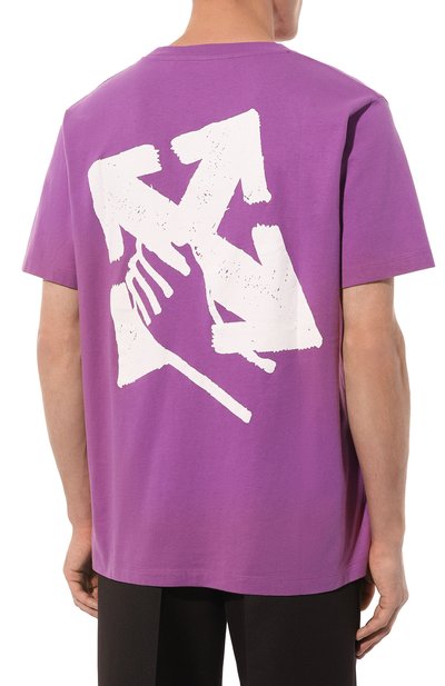 Хлопковая футболка OFF-WHITE, арт. OMAA027S23JER0073601, фото 4