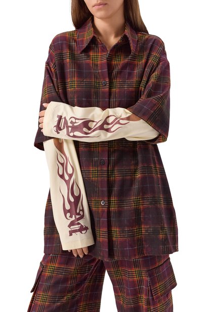 Рубашка PALM ANGELS, арт. PWGE027F25FAB001, фото 5