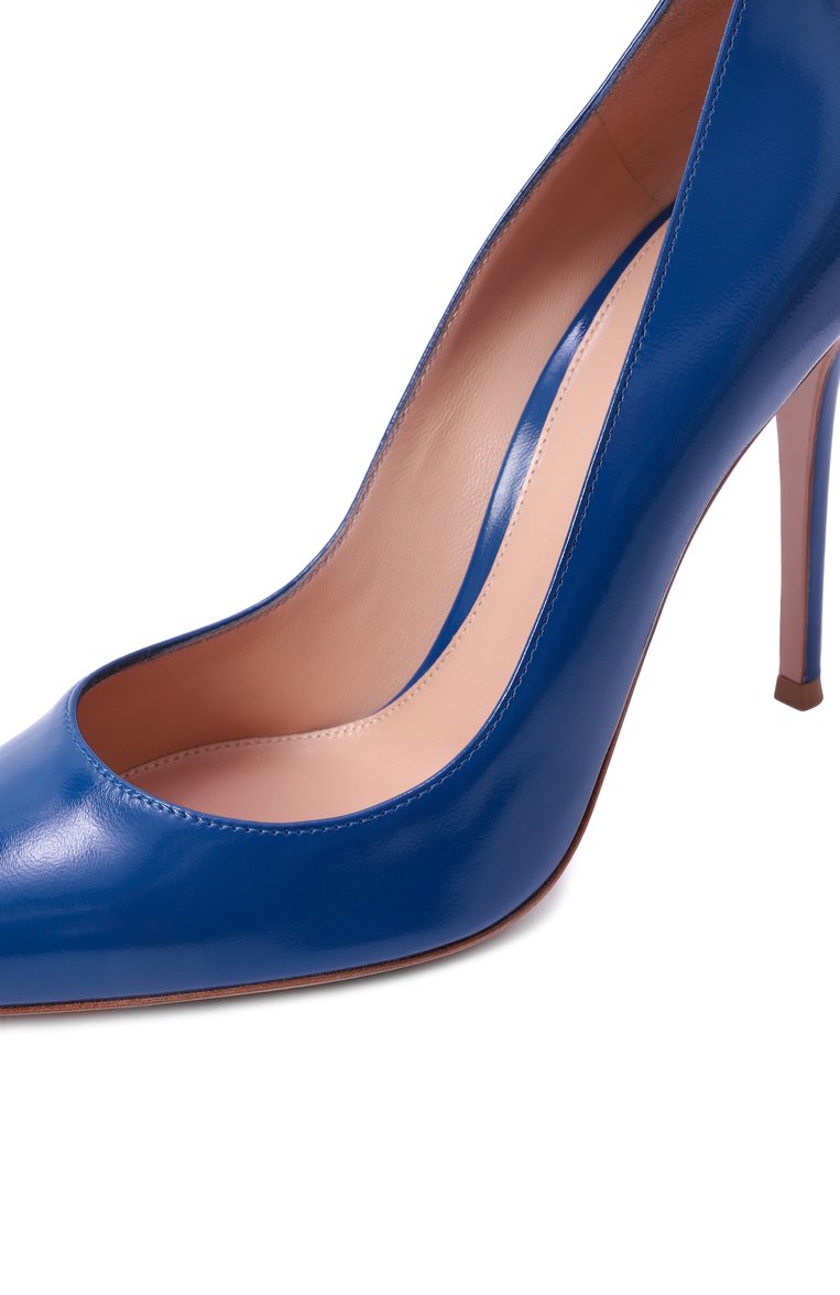 Женские кожаные туфли gianvito 105 GIANVITO ROSSI синего цвета, арт. G28470.15RIC.NUIRI0X | Фото 7 (Материал внутренний: Натуральная кожа; Подошва: Плоская; Каблук высота: Высокий; Материал внешний: Натуральная кожа; Каблук тип: Шпилька; Автоматизация состава: Проставлено; Автоматизация ТО: Проставлено)