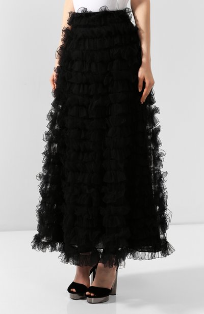 Юбка VALENTINO черного цвета по цене 545500 руб., арт. SB3RA5354N8, фото 3 Юбка VALENTINO, арт. SB3RA5354N8, фото 3