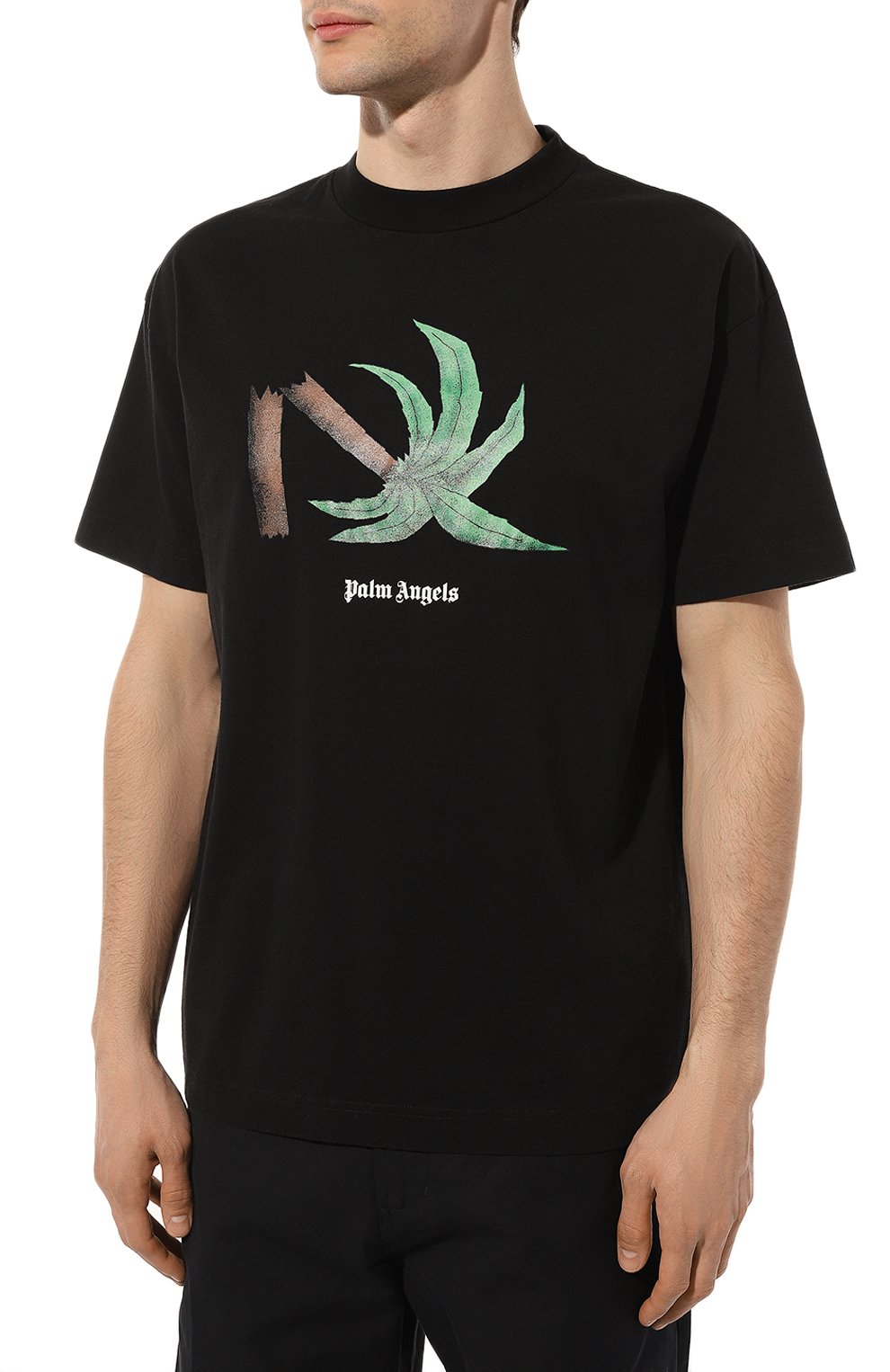 Хлопковая футболка PALM ANGELS, арт. PMAA001C99JER0131055, фото 3