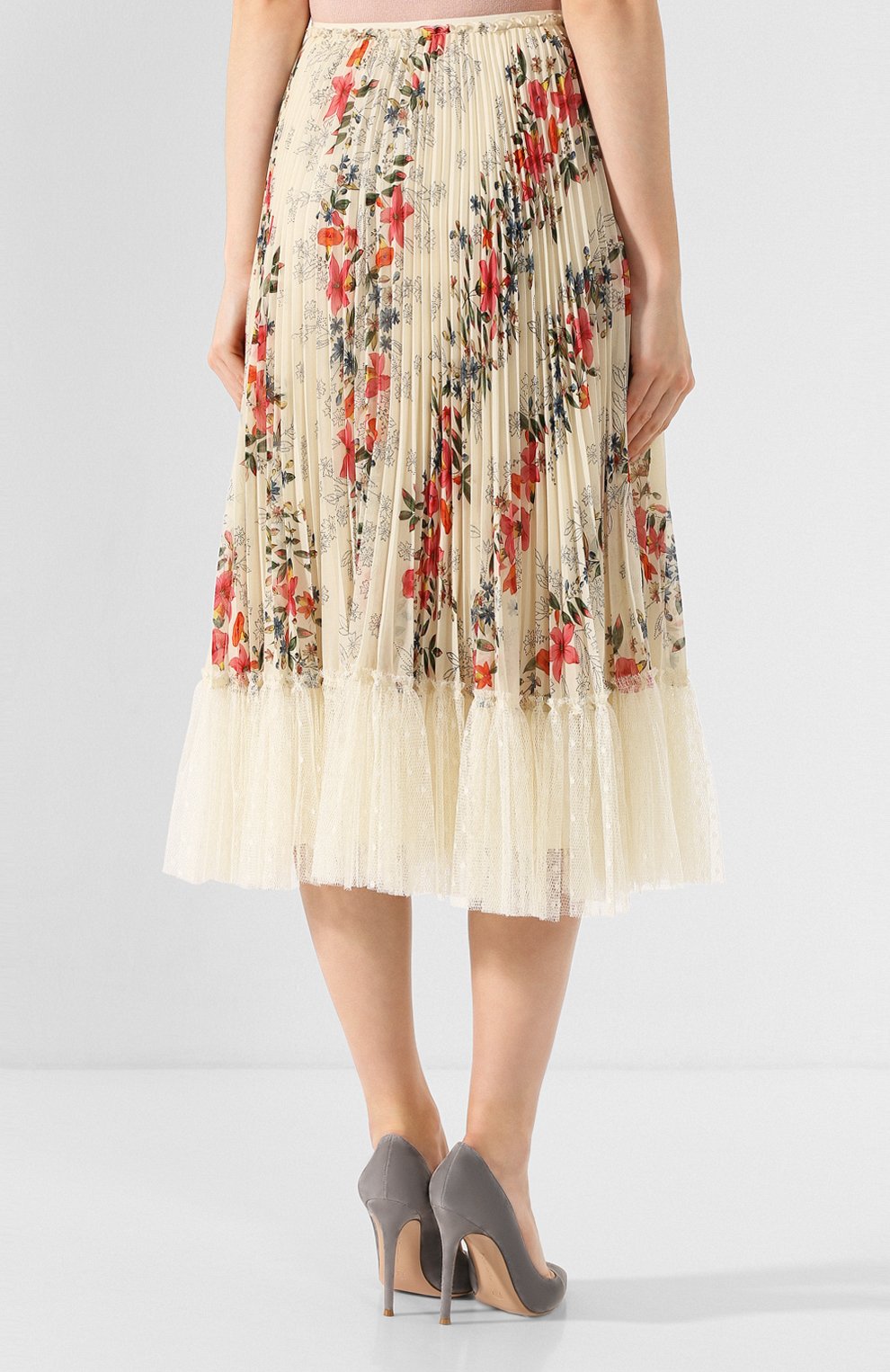 Плиссированная юбка REDVALENTINO белого цвета по цене 97550 руб., арт. TR3RAD30/4RU, фото 4 Плиссированная юбка REDVALENTINO, арт. TR3RAD30/4RU, фото 4