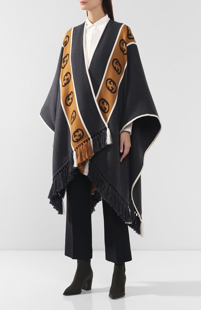 Пончо из смеси шерсти и хлопка GUCCI, арт. 581603/4G184, фото 3