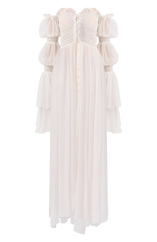 Шелковое платье Blumarine 4A331A Кремовый 4A331A