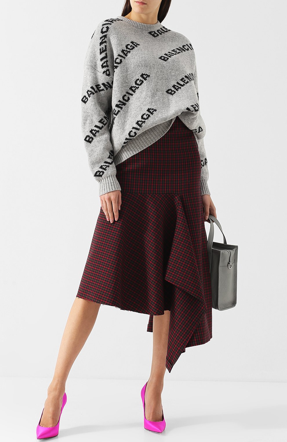 Шерстяной пуловер с круглым вырезом и логотипом бренда BALENCIAGA, арт. 529206/T1473, фото 2