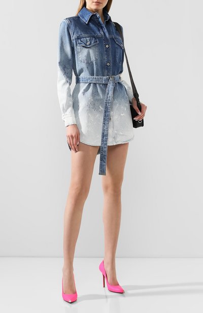Джинсовое платье OFF-WHITE синего цвета по цене 62650 руб., арт. 0WYM002R207730987171, фото 2 Джинсовое платье OFF-WHITE, арт. 0WYM002R207730987171, фото 2