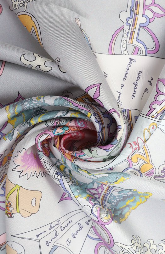Шелковый платок Love letters Radical Chic 701323.07.02 Серый  701323.07.02 Фото 3