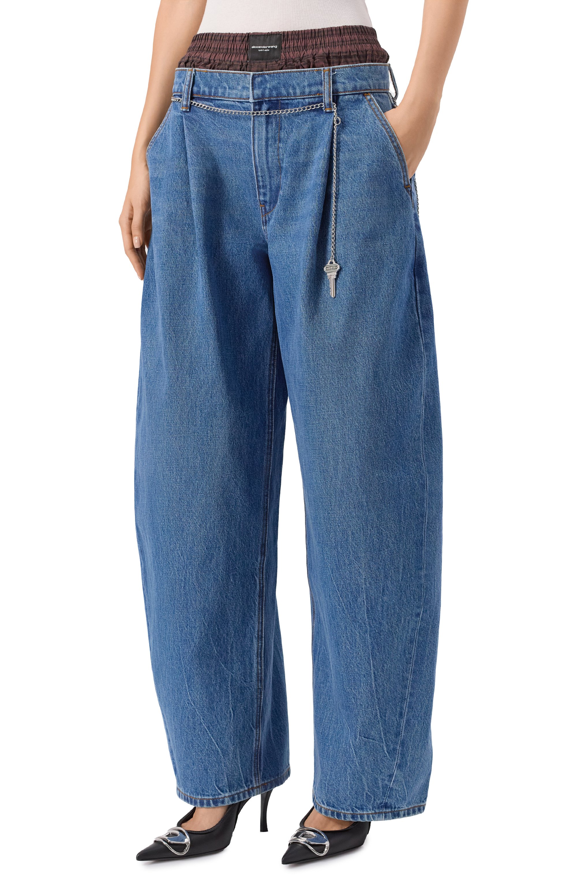 Джинсы ALEXANDER WANG синего цвета по цене 97650 руб., арт. 4DC3254754, фото 3 Джинсы ALEXANDER WANG, арт. 4DC3254754, фото 3