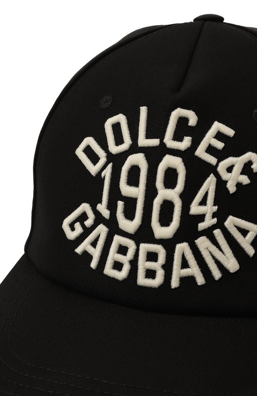 Хлопковая бейсболка Dolce & Gabbana GH873Z/GI334 Чёрный  GH873Z/GI334 Фото 4