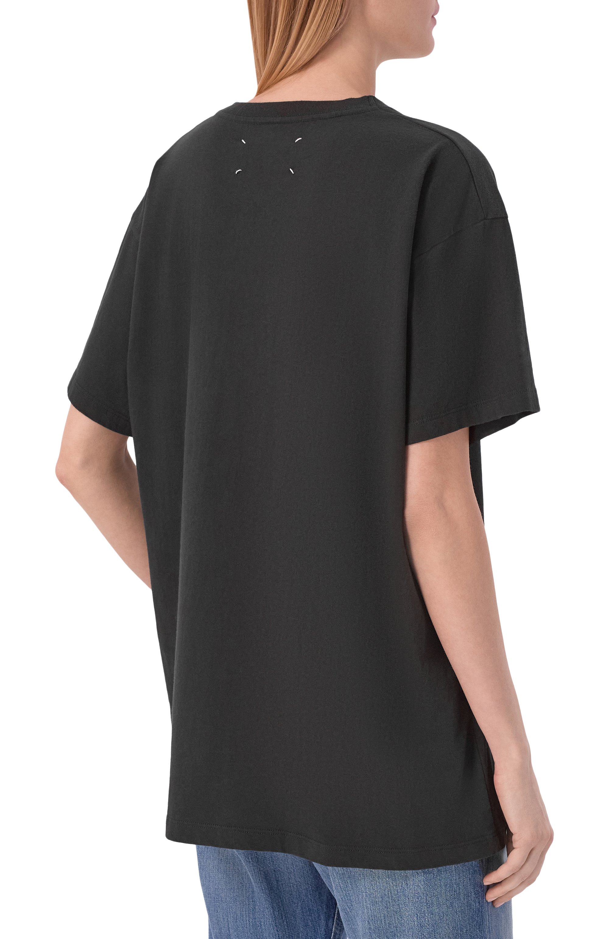 Хлопковая футболка MAISON MARGIELA темно-серого цвета по цене 69950 руб., арт. S51GC0555/S24607, фото 4 Хлопковая футболка MAISON MARGIELA, арт. S51GC0555/S24607, фото 4