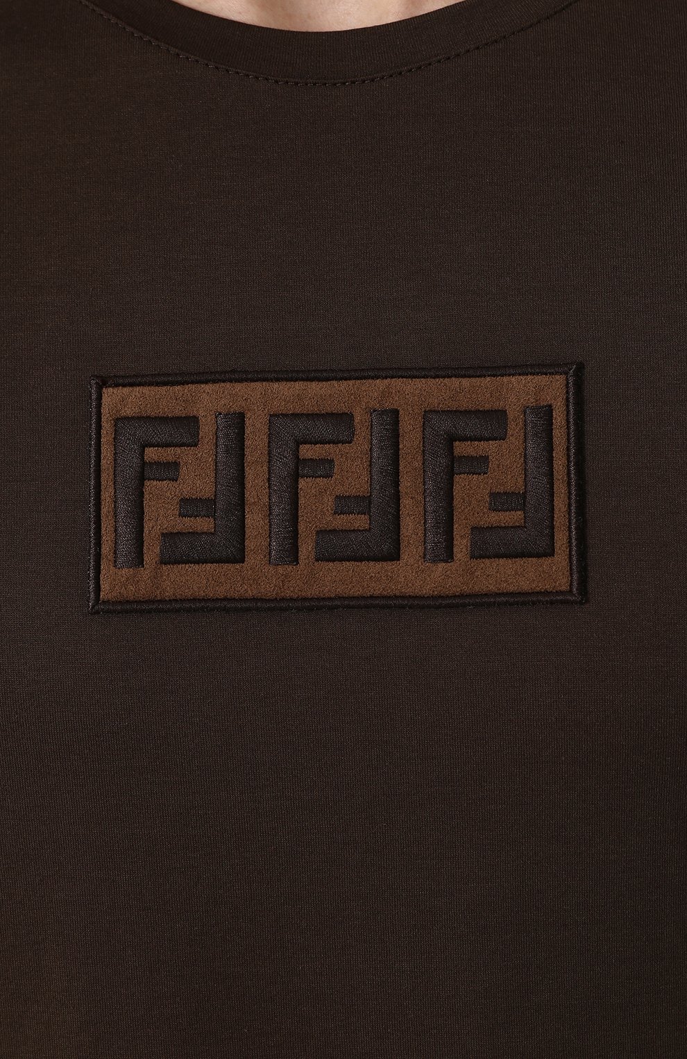 Хлопковая футболка с принтом FENDI, арт. FY0894 A28U, фото 5