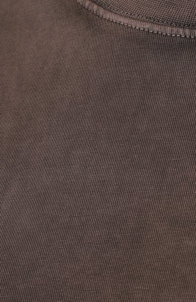Хлопковая футболка LESYANEBO коричневого цвета по цене 12000 руб., арт. ICONIC/TS002, фото 5 Хлопковая футболка LESYANEBO, арт. ICONIC/TS002, фото 5