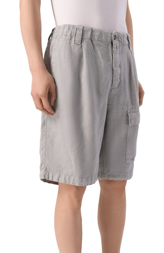 Льняные шорты C.P. Company 20CMBE250A/1103410 Серый  20CMBE250A/1103410 Фото 3