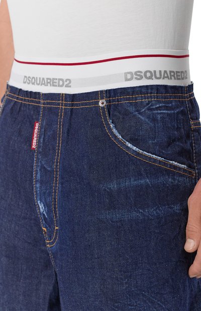 Джинсовые шорты DSQUARED2 синего цвета по цене 59350 руб., арт. S74MU0995/D30011, фото 5 Джинсовые шорты DSQUARED2, арт. S74MU0995/D30011, фото 5