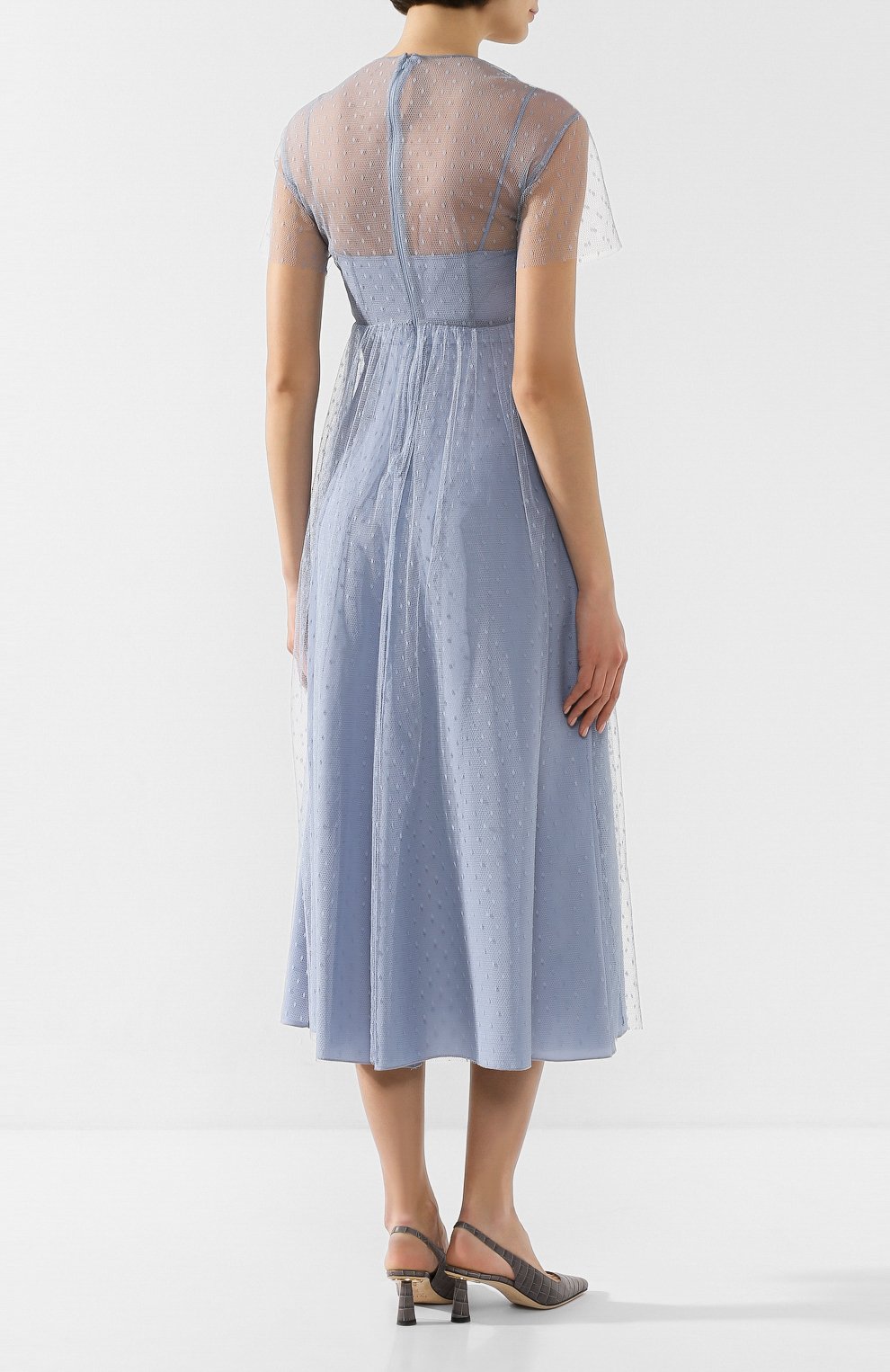 Платье REDVALENTINO голубого цвета по цене 99900 руб., арт. TR3VAK35/1GK, фото 4 Платье REDVALENTINO, арт. TR3VAK35/1GK, фото 4