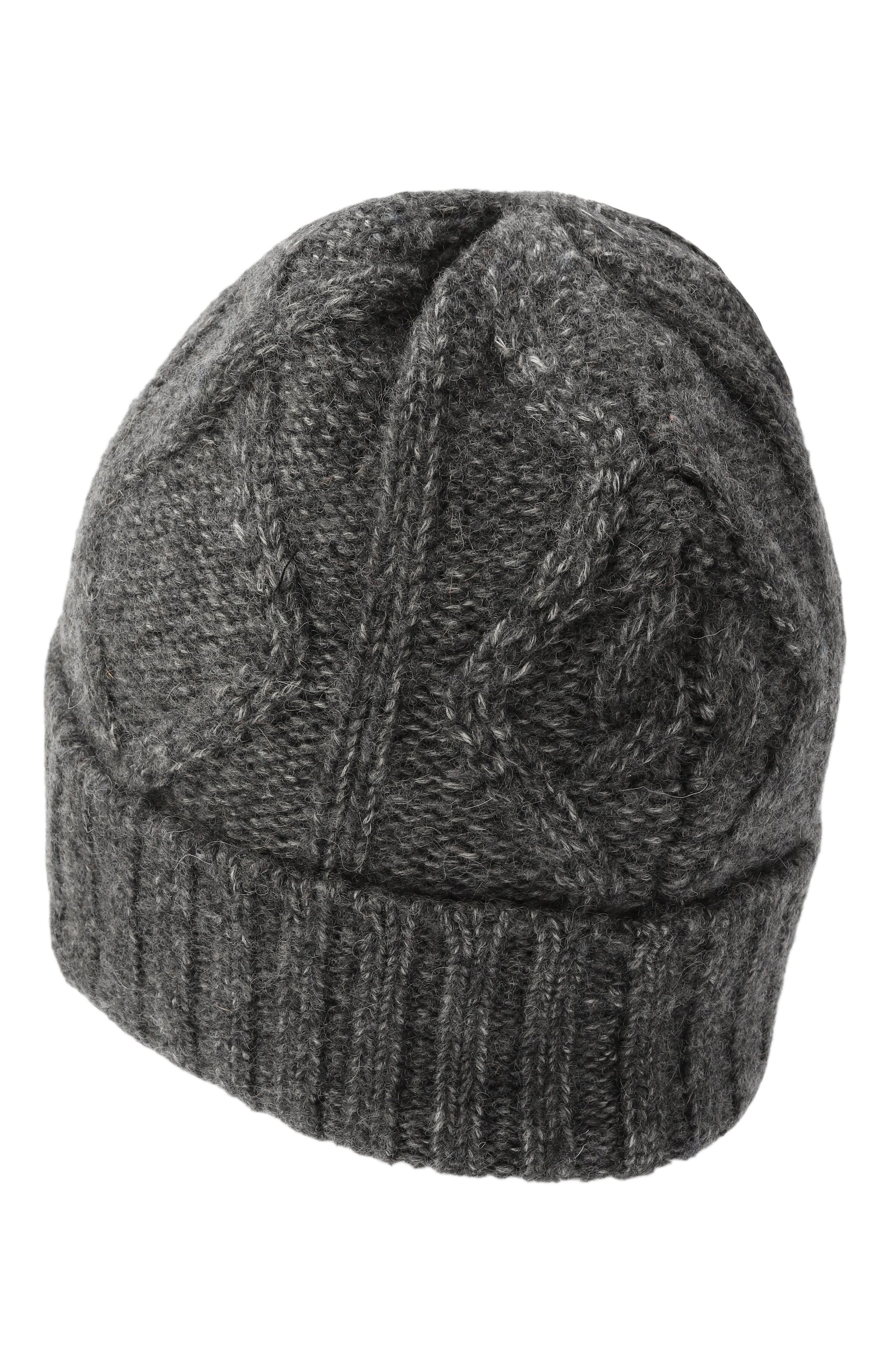 Шапка из шерсти и хлопка PARAJUMPERS серого цвета по цене 10700 руб., арт. 25WPAHAHA35, фото 2 Шапка из шерсти и хлопка PARAJUMPERS, арт. 25WPAHAHA35, фото 2