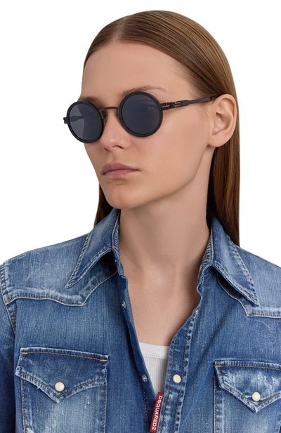 Солнцезащитные очки IC! BERLIN, арт. IB-BENT GUN-METAL-BLACK-R0UGH/BLACK-MATT, фото 3