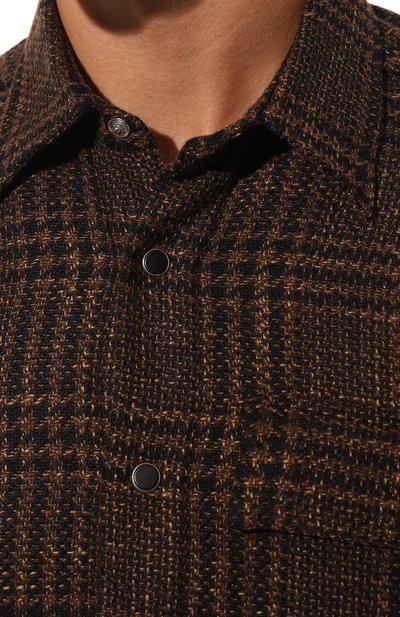 Рубашка из шерсти и шелка KITON, арт. UMCBUBAK0169E18, фото 5