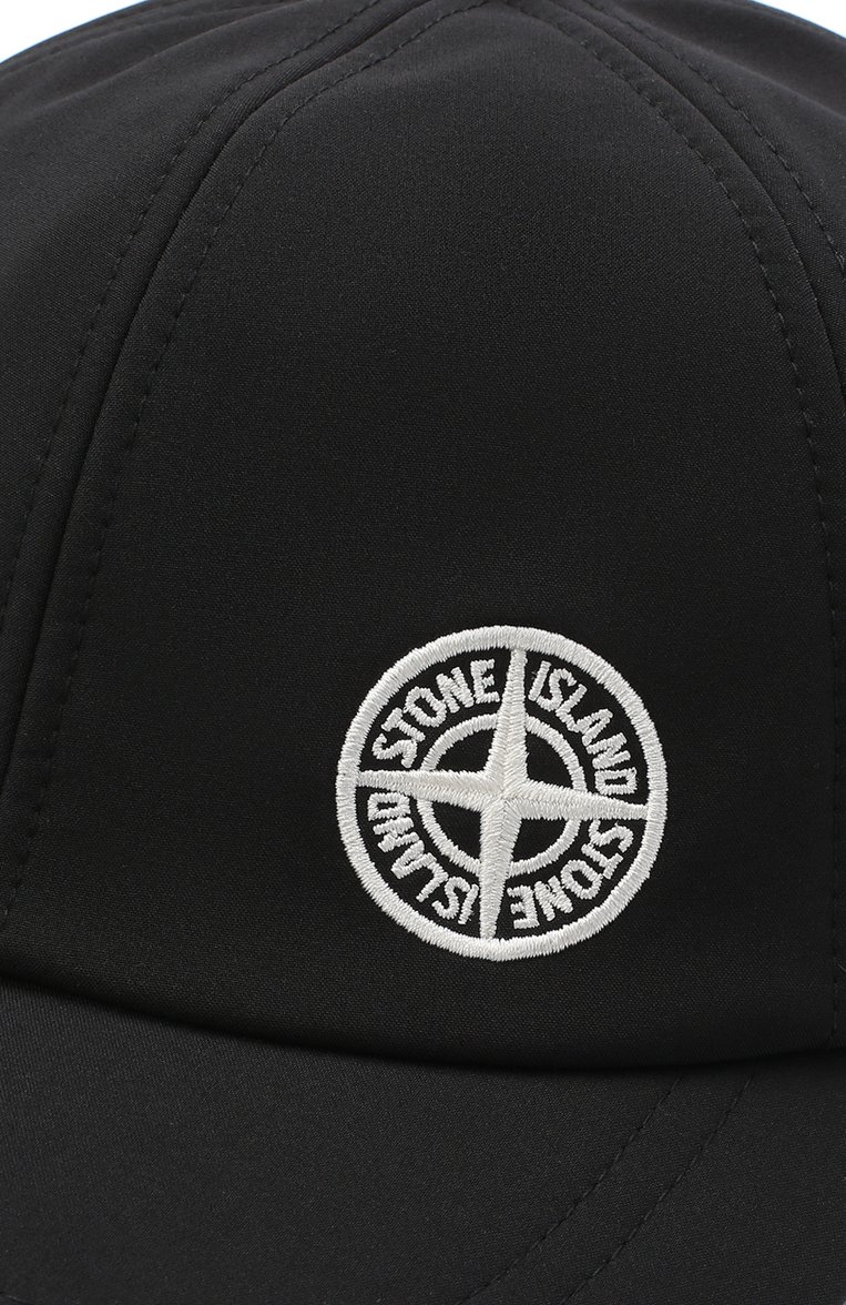 Мужская бейсболка STONE ISLAND черного цвета, арт. 731599222 | Фото 3 (Материал: Текстиль, Синтетический материал; Нос: Не проставлено)