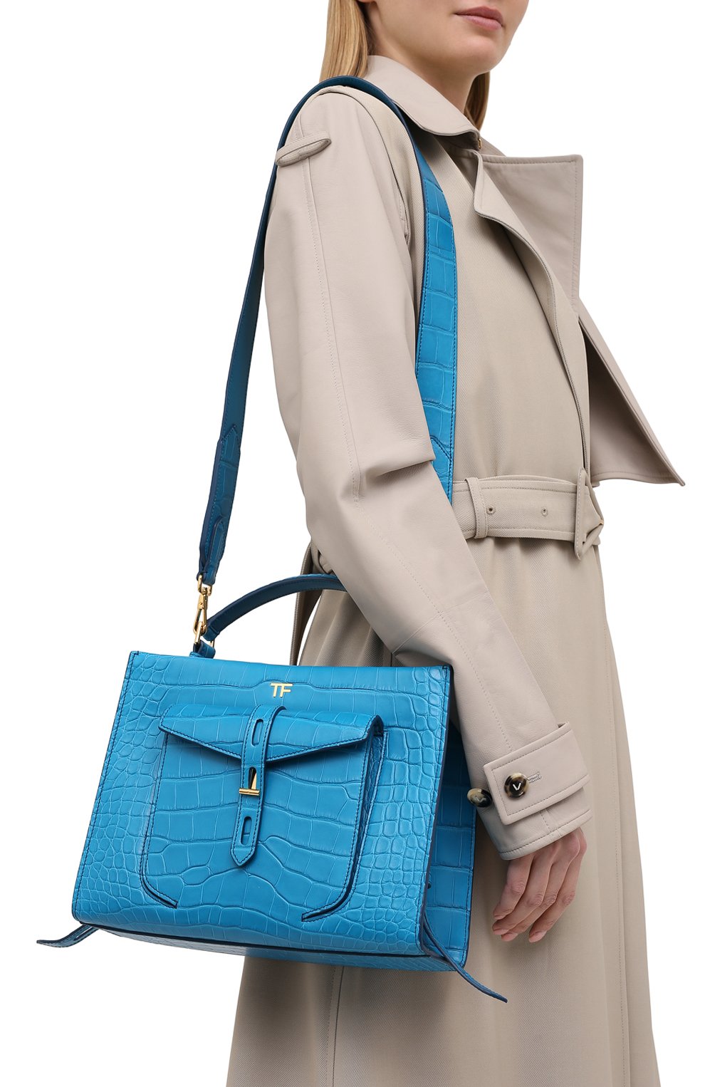 Сумка t twist small из кожи аллигатора TOM FORD, арт. L1203T-EAL001/AMIS, фото 5