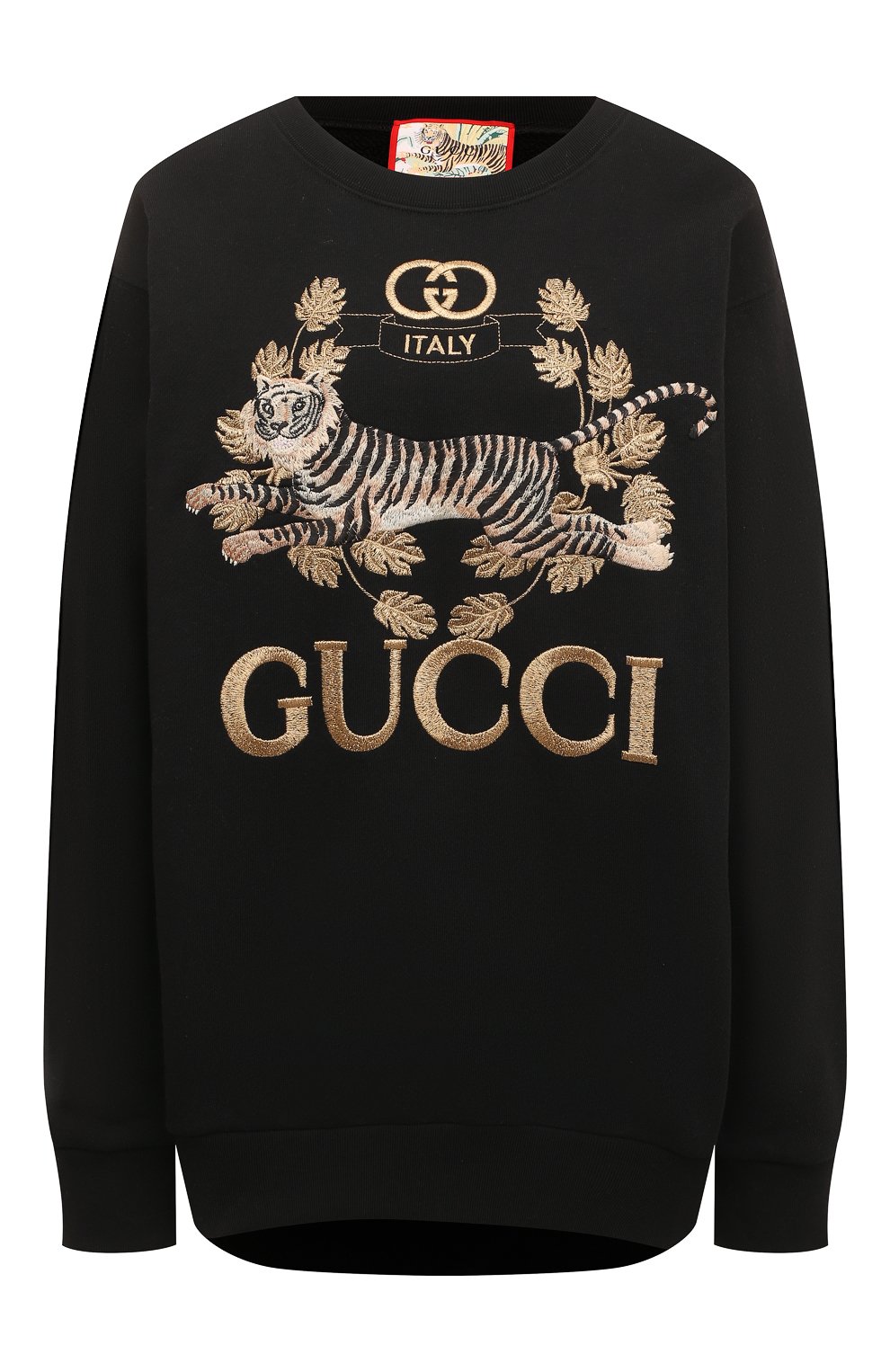 Хлопковый свитшот GUCCI черного цвета по цене 141120 руб., арт. 617964/XJD4I, фото 1 Хлопковый свитшот GUCCI, арт. 617964/XJD4I, фото 1