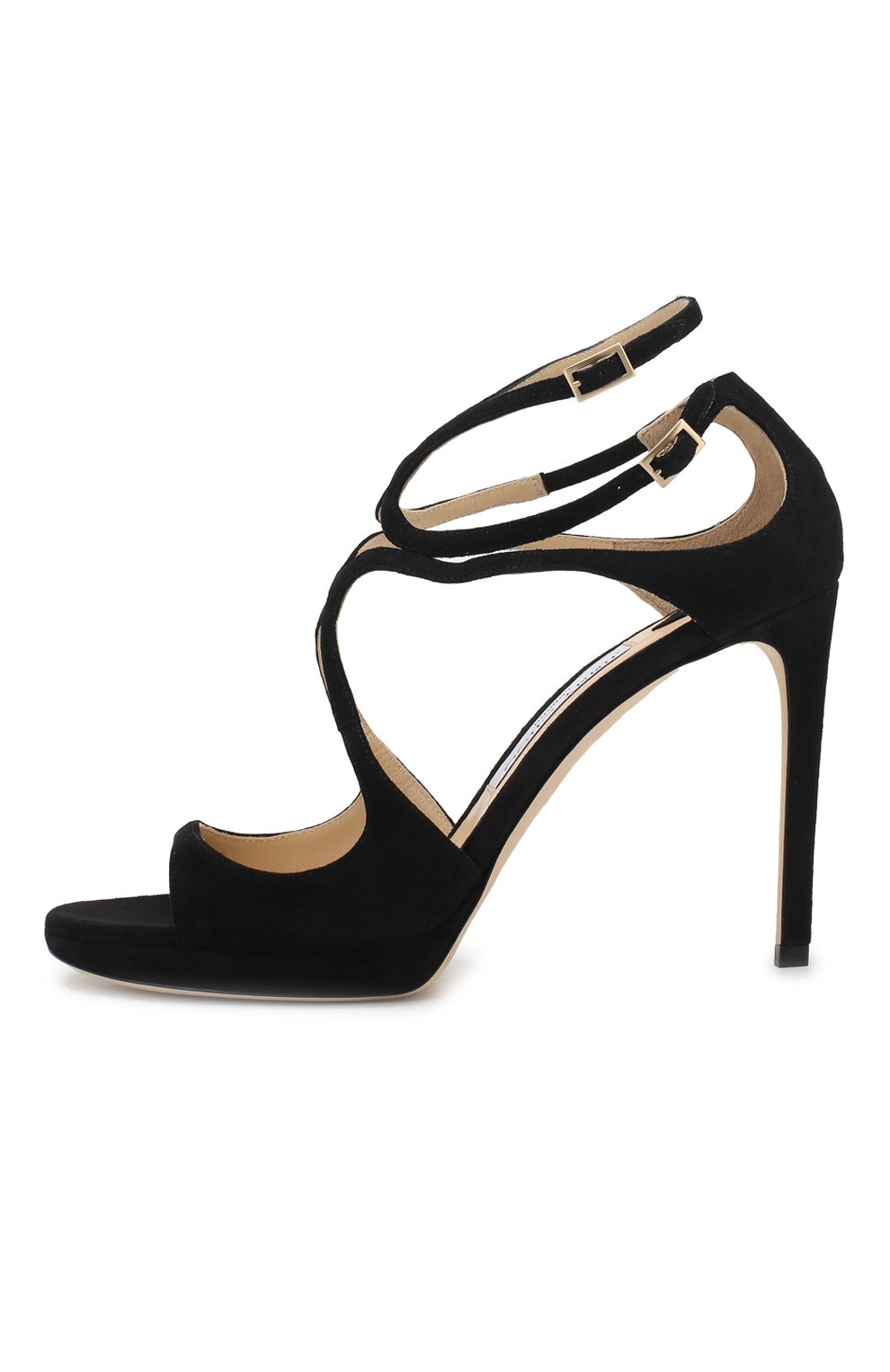 Замшевые босоножки lance JIMMY CHOO черного цвета по цене 84550 руб., арт. LANCE/PF 100/SUE, фото 3 Замшевые босоножки lance JIMMY CHOO, арт. LANCE/PF 100/SUE, фото 3