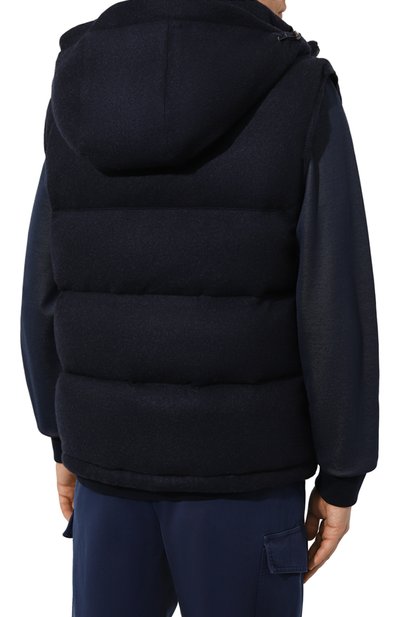 Пуховый жилет BRIONI темно-синего цвета по цене 435500 руб., арт. SUPB0L/0A604, фото 4 Пуховый жилет BRIONI, арт. SUPB0L/0A604, фото 4