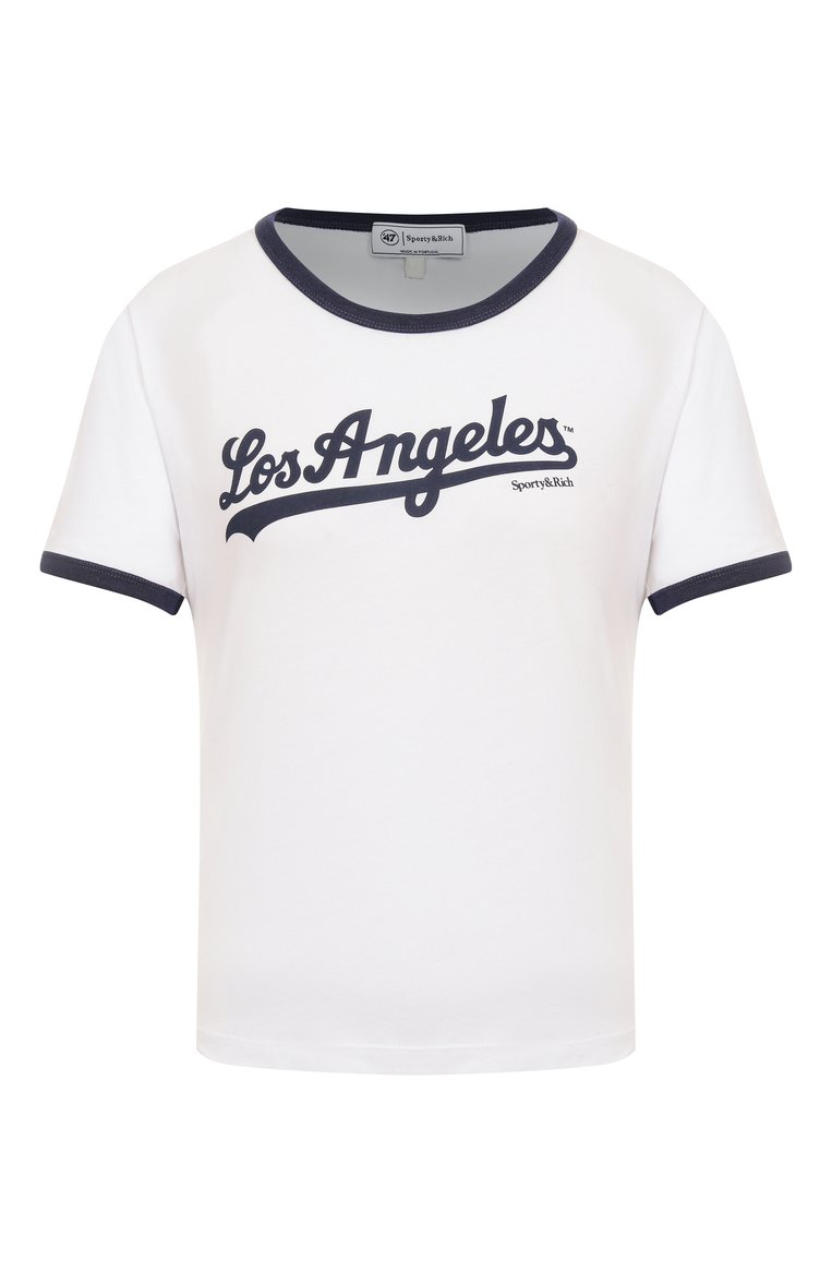 Хлопковая футболка sporty & rich x la dodgers SPORTY AND RICH, арт. T0073627667WH50, фото 1