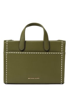 Женская сумка gigi small MICHAEL MICHAEL KORS хаки цвета, арт. 30T4G3GM5L | Фото 8 (Материал: Натуральная кожа; Ремень/цепочка: На ремешке; Драгоценные камни: Проставлено; Размер: small; Материал сплава: Проставлено)