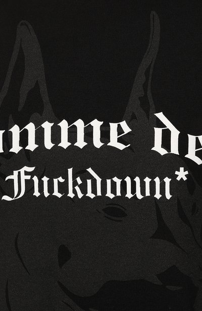 Хлопковая футболка COMME DES FUCKDOWN черного цвета по цене 8575 руб., арт. CFABW00133, фото 5 Хлопковая футболка COMME DES FUCKDOWN, арт. CFABW00133, фото 5